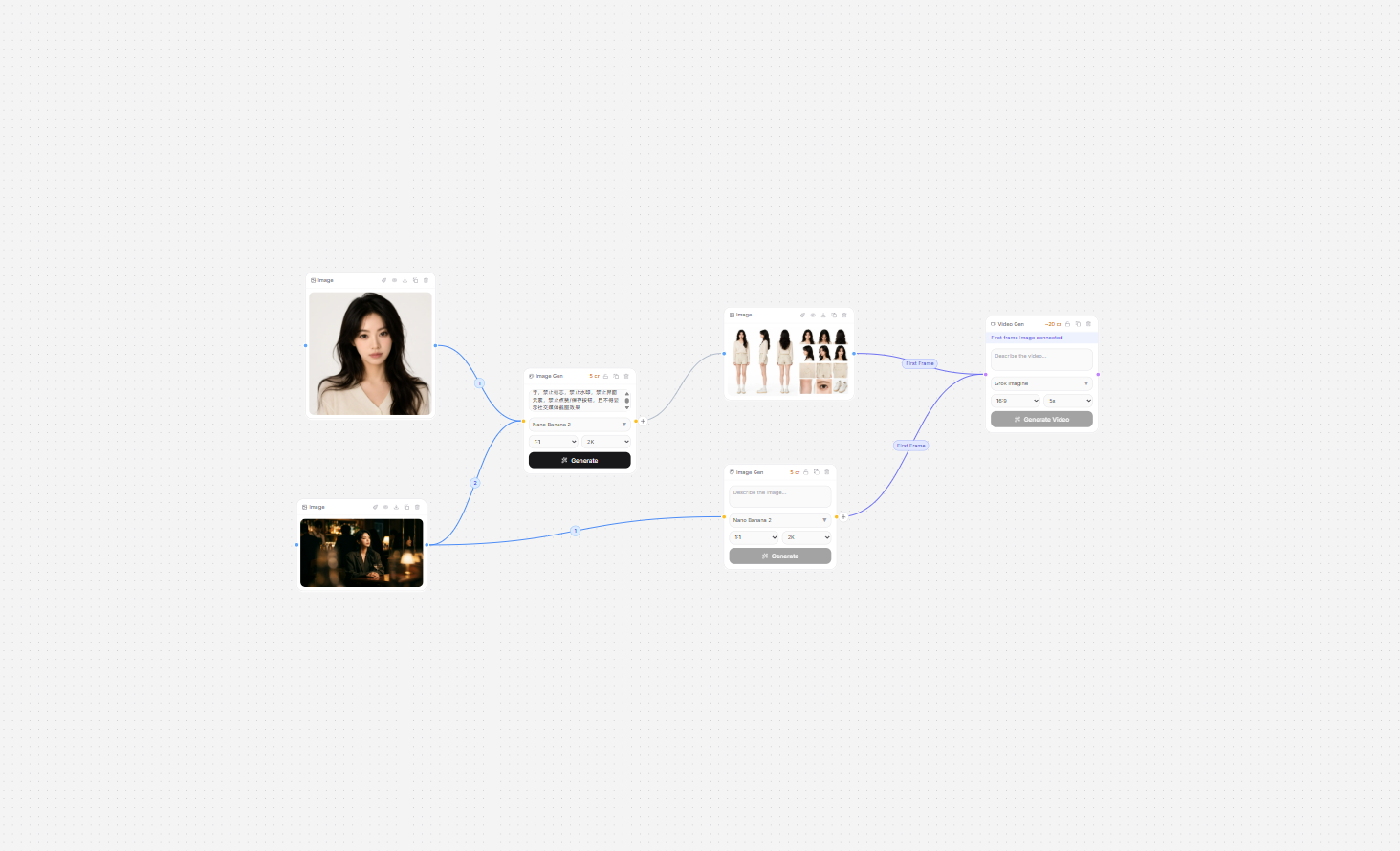 Construisez des workflows visuels sur un canevas infini.